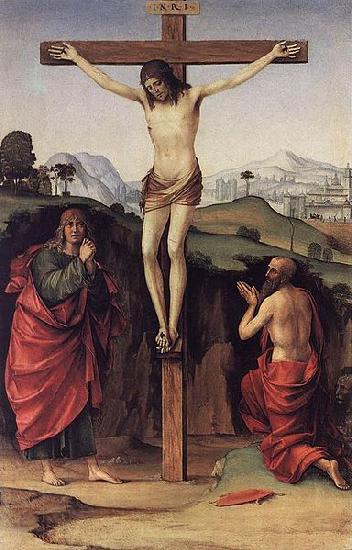 Francesco Francia Crucifixion with Sts John and Jerome China oil painting art